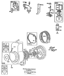 Blower Hsg,rewind,a/C,elect. Diagram and Parts List for 82432-4070-02  Briggs and Stratton Engine